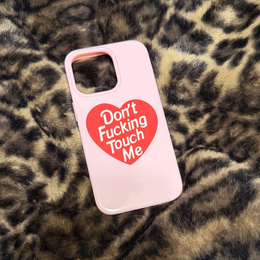 Velvet Caviar Pink Heart Message Phone Case 13 pro
